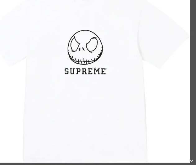 Cartoon Skull M and Black SKELETON TEE S L T-shirt Pattern 23FW White XL 0504